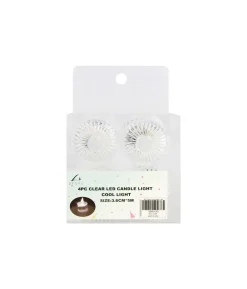 Clear LED Tealight Candle 4pk