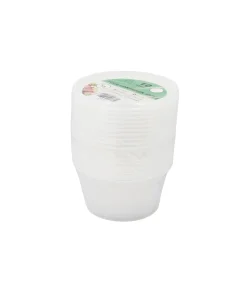 Clear PP Plastic Round Food Container 10pc 350ml