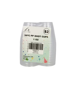 Clear PP Plastic Shot Cups 1oz 24pk