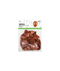 Coffee Metallic Latex Balloons 12inch 20pk