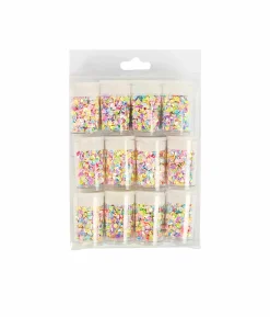 Colorful Crushed Stone DIY Bead Ornament 12pc