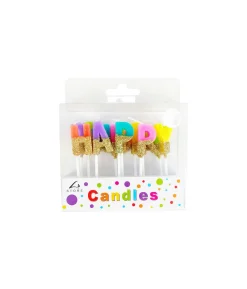 Colorful Habby Birthday Pick Candles 6cm