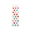 Colorful Heart Rhinestone Stickers 23pc