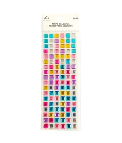 Colorful Rhinestone Stickers 108pc