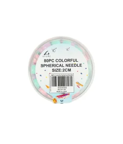 Colorful Spherical Needle 80pc 2cm