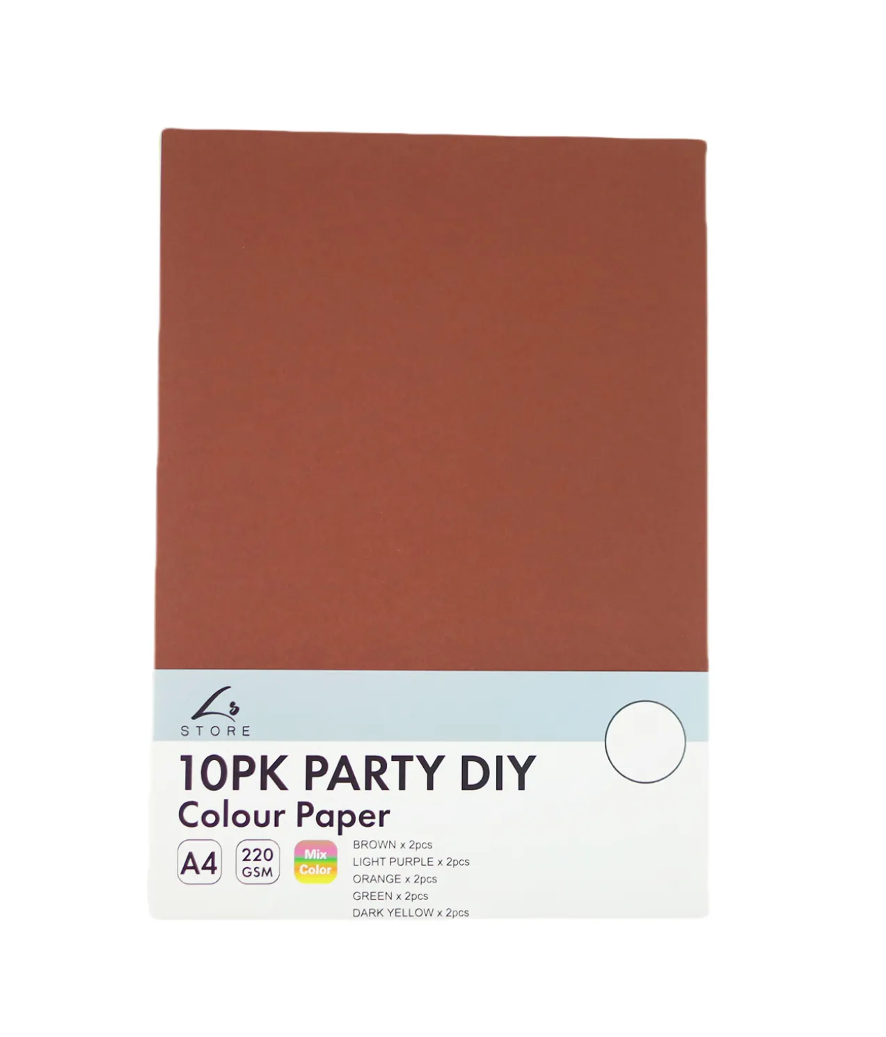 Color Paper 220gsm MIX A4 10pk