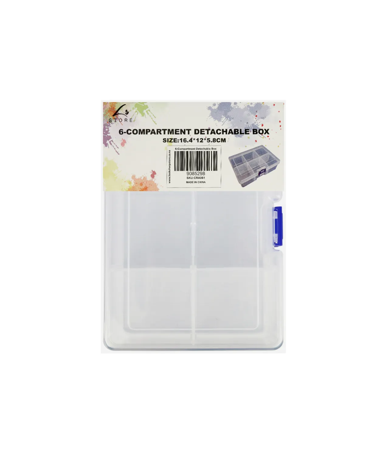 6 Compartment Detachable Box 16.4cm