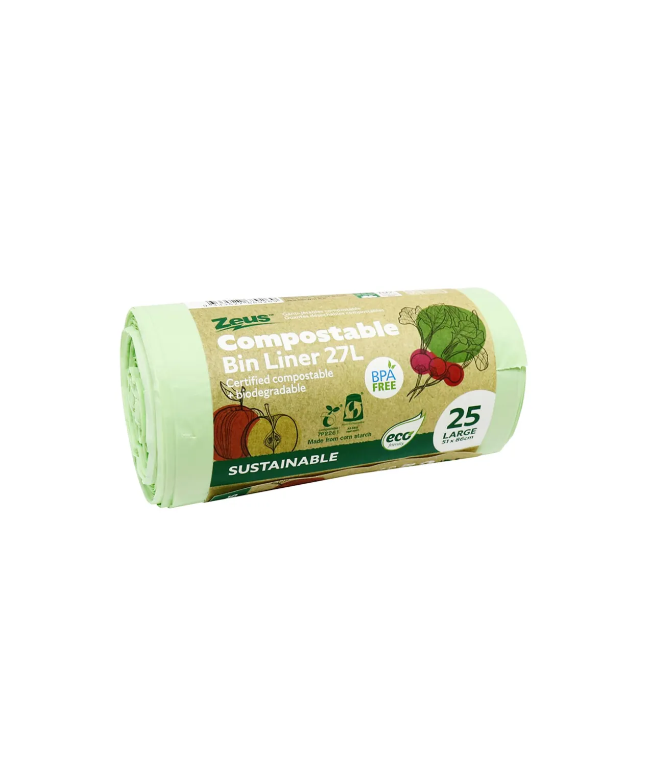 Compostable Bin Liner Bags 27L