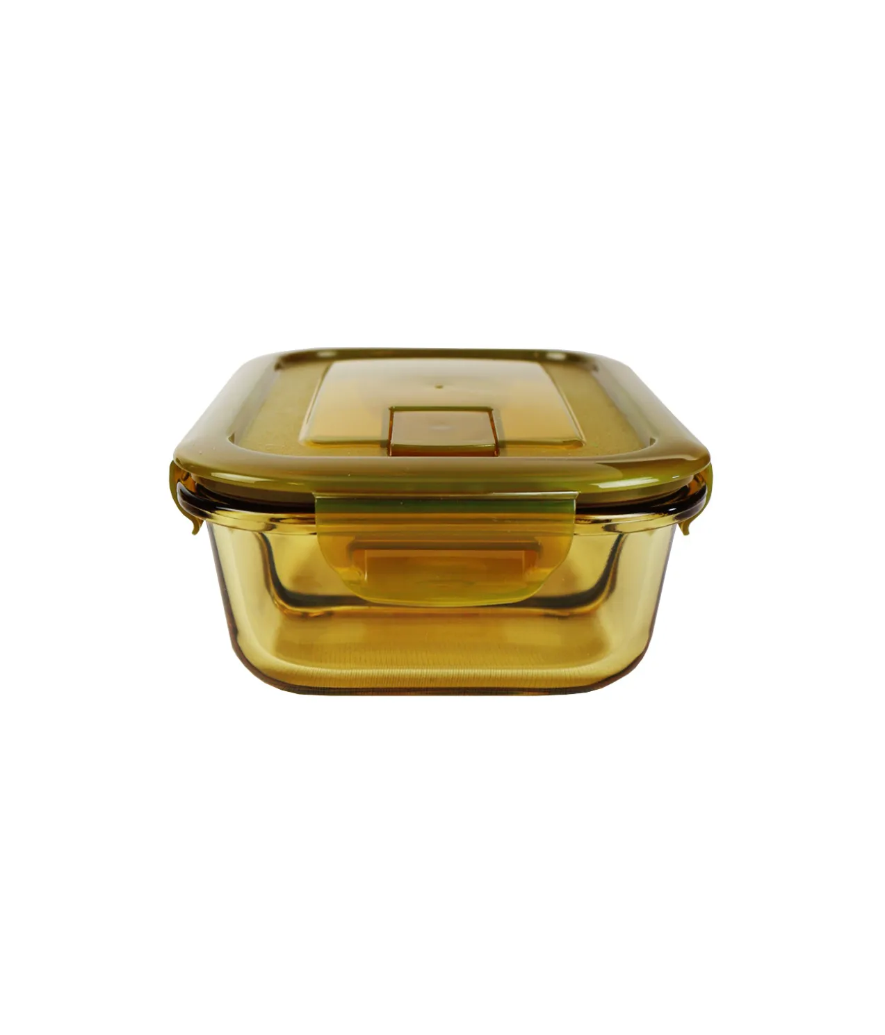 3-Comp Rectangle Amber Borosilicate Glass Container 800ml