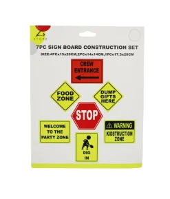 Construction Sign Board Set 7pc