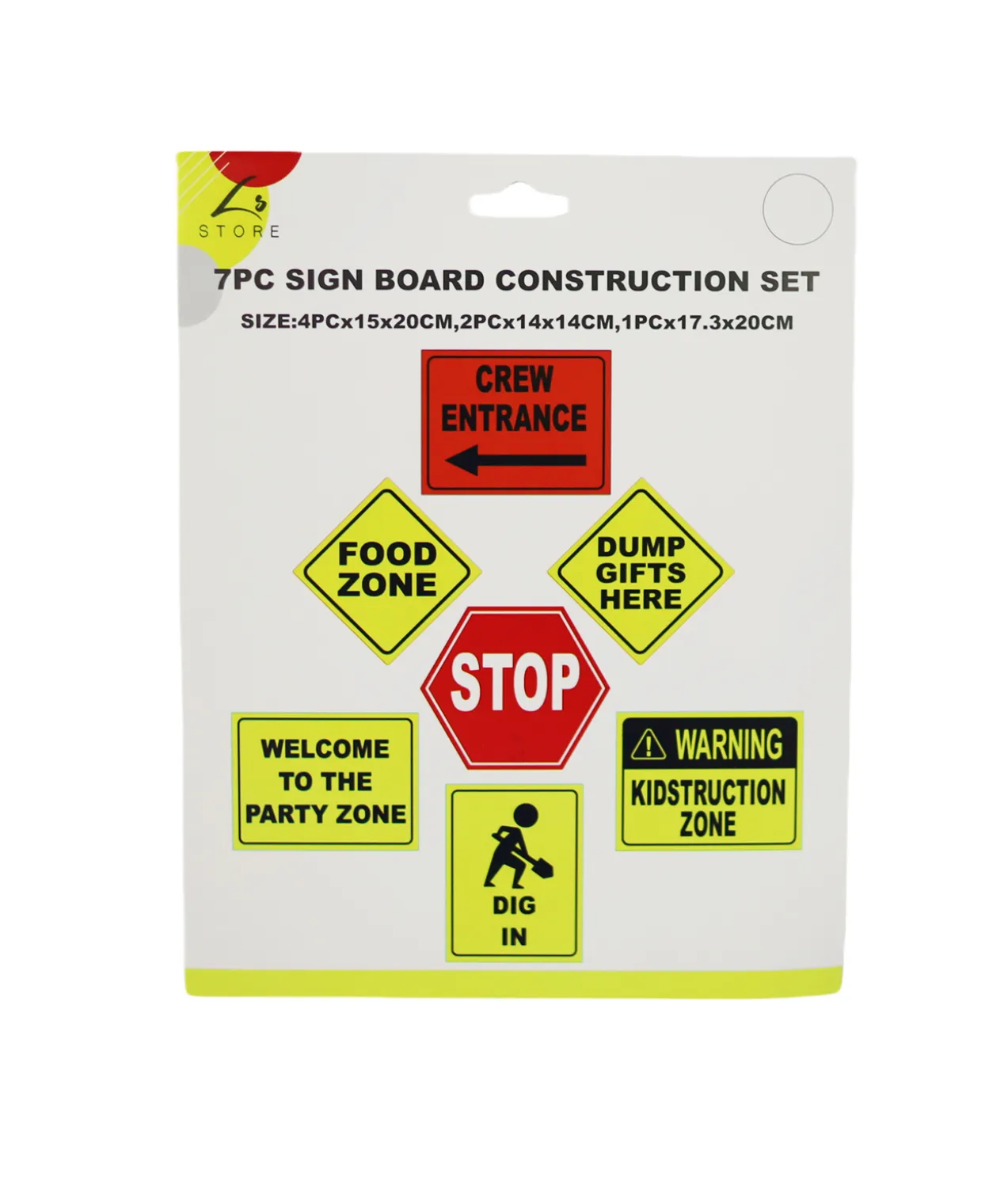 Construction Sign Board Set 7pc