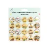 Construction Theme Badges 3.8cm 20pk
