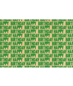 Craft Wrapping Paper With Birthday Print Assorted 70cmx5m