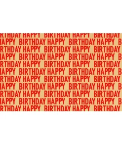 Craft Wrapping Paper With Birthday Print Assorted 70cmx5m