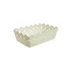 Cream Plastic Storage Bin 29.8×19.8×9.6cm