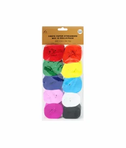 Crepe Paper Streamers Mixed 10pk