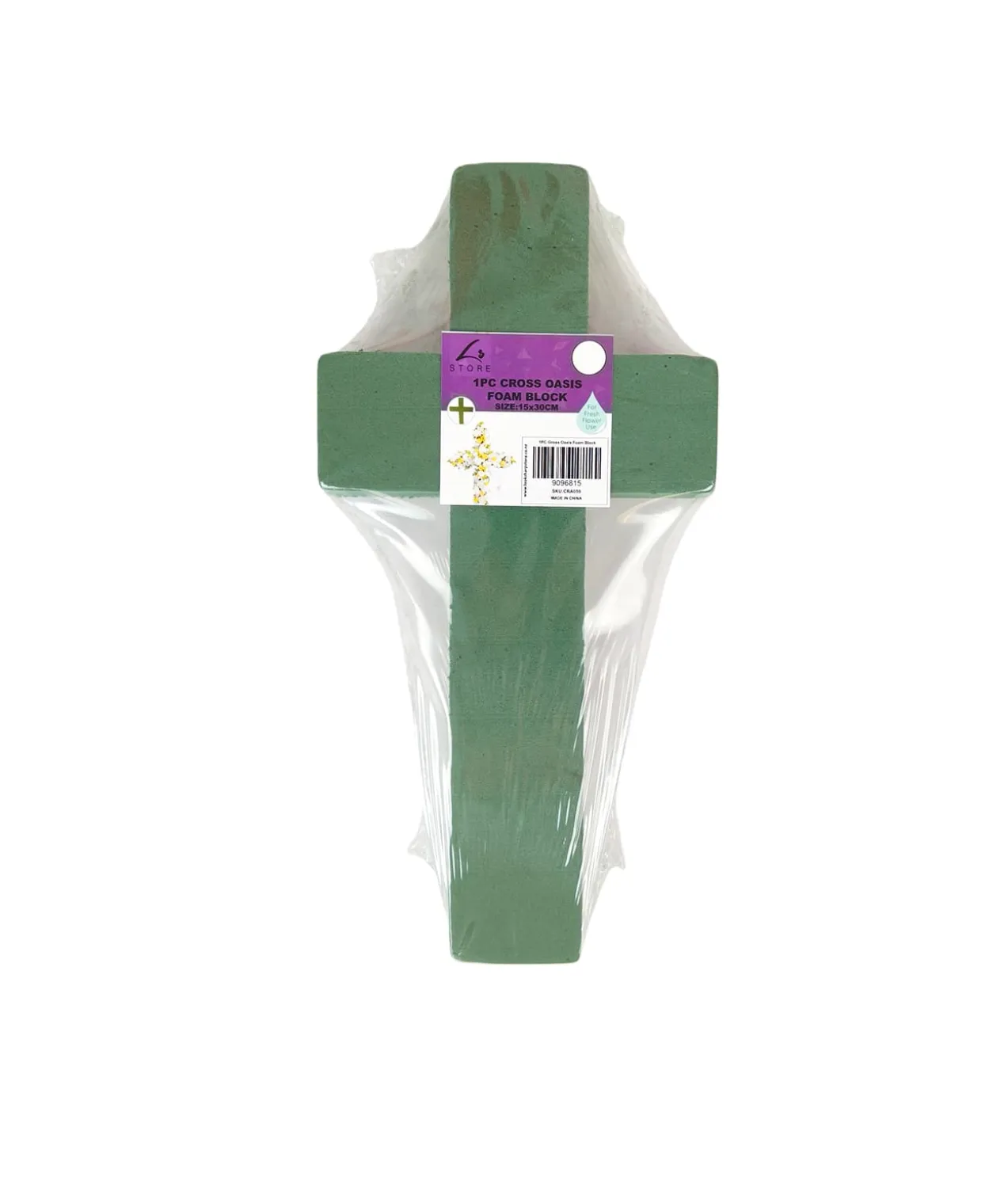 Cross Shape Oasis Foam Block 15x30x4cm 1pc
