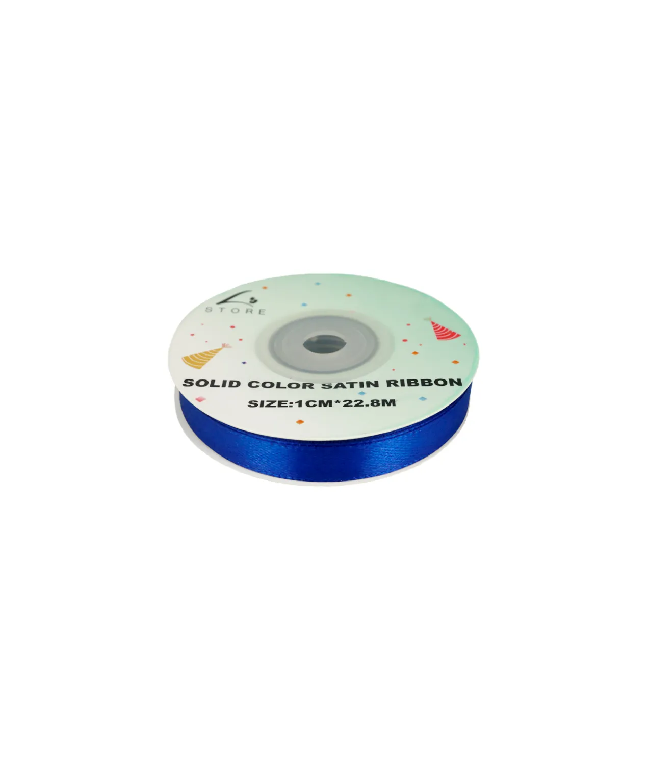 Dark Blue Solid Colour Satin Ribbon 1cm