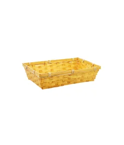 Dark Brown Rectangle Bamboo Basket 30x20x7cm