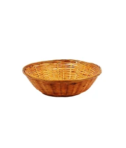 Dark Brown Round Bamboo Basket 30cm