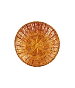 Dark Brown Round Bamboo Basket 30cm
