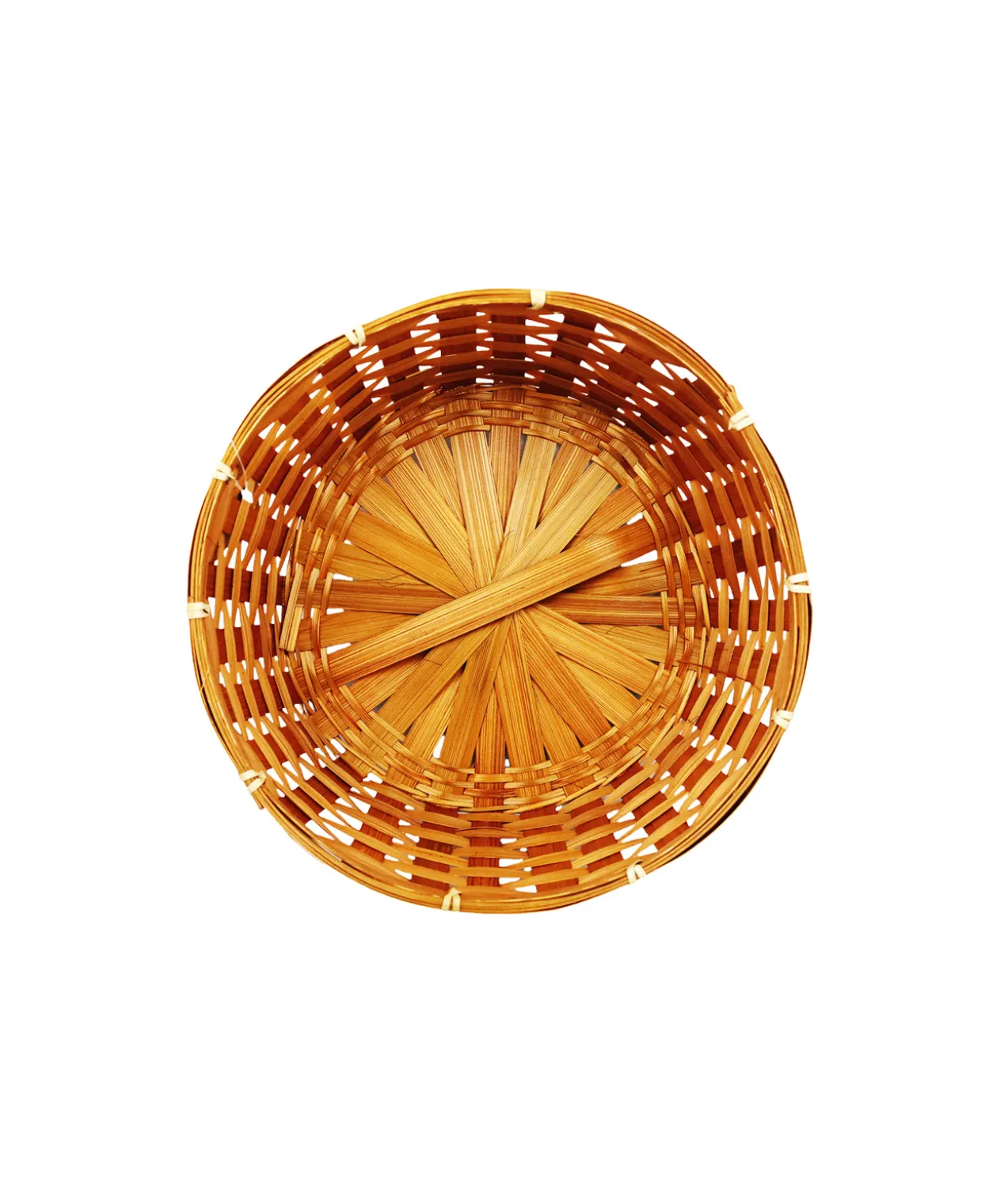 Dark Brown Round Bamboo Baskets 27x12cm