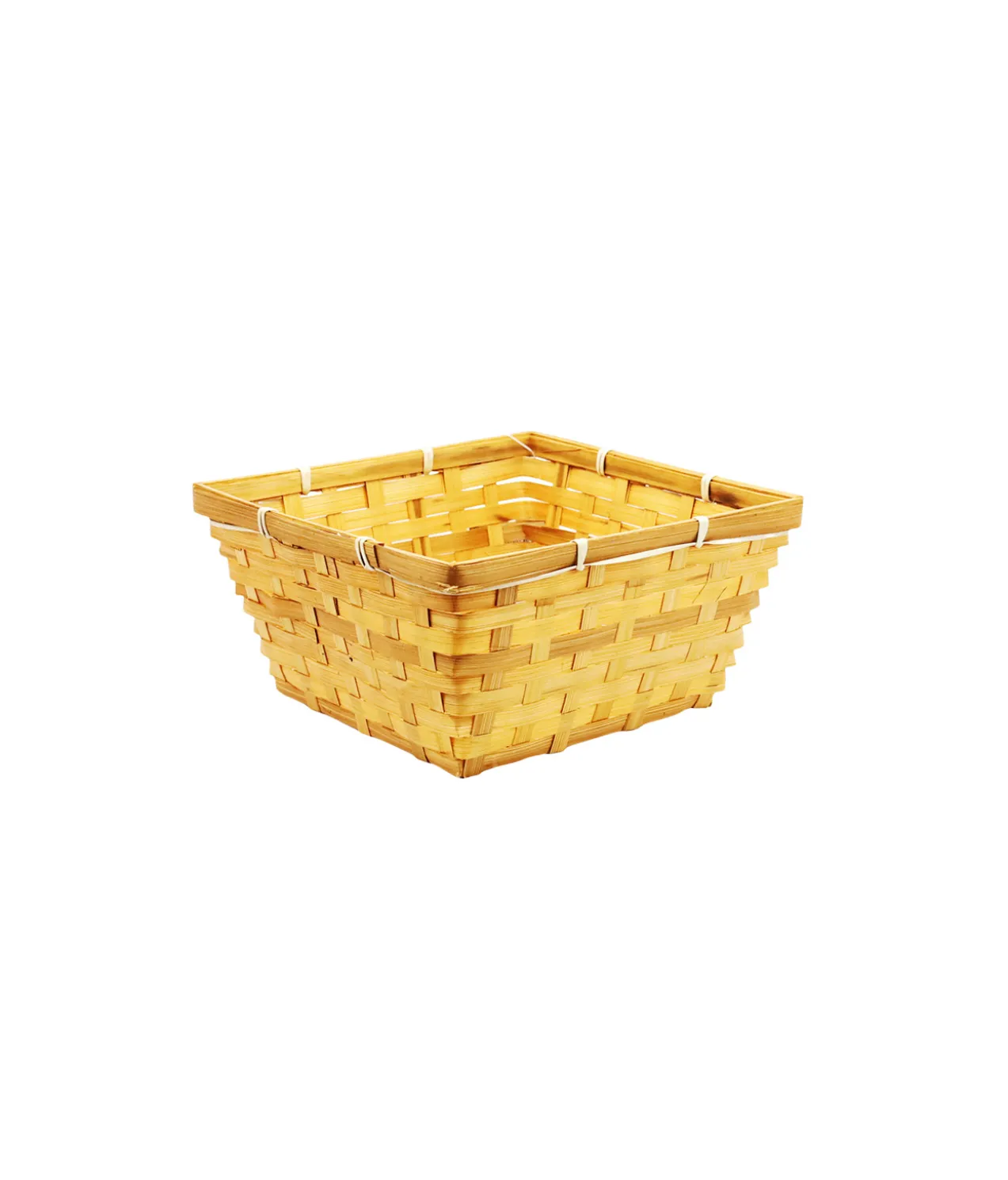 Dark Brown Sqaure Bamboo Baskets 23x23x11cm