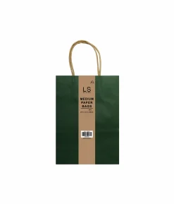 Dark Green Medium Paper Bag 3pc