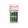 Dark Green Press On Nails 24pc