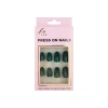 Dark Green Round Press On Nails 24pc