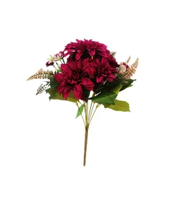 Dark Red Dahlia 9 Head 43cm