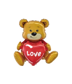 3D Bear With Love Foil Balloon 41x50x31cm