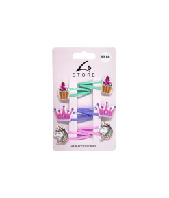 Design Icon Hair Clips 6pc