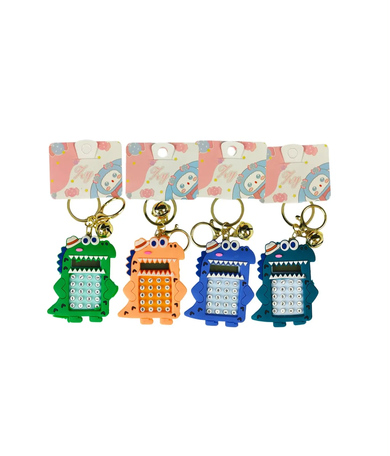 Dinosaur Calculator Keychain Assorted 7cm