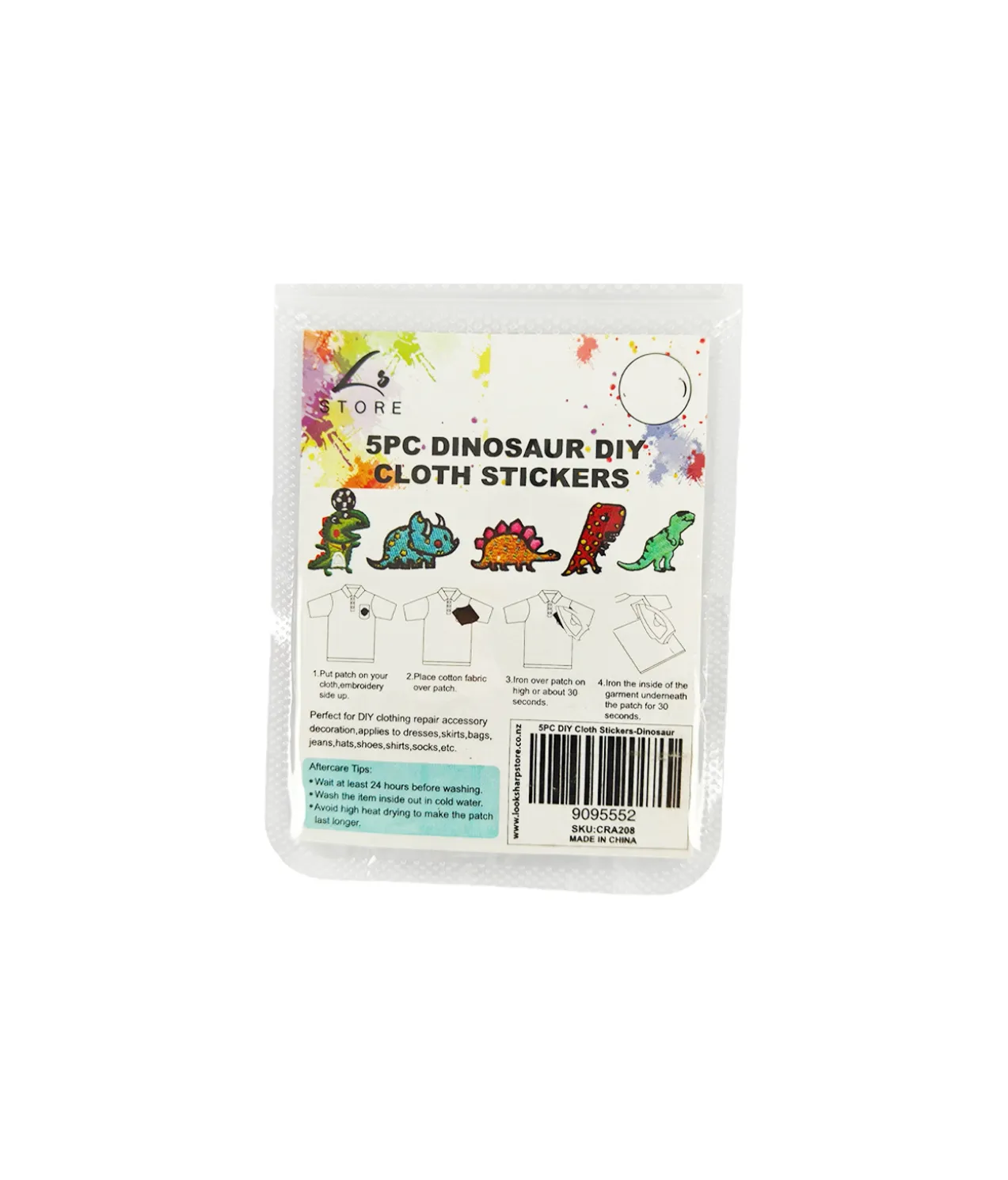 Dinosaur DIY Cloth Patch 5pc