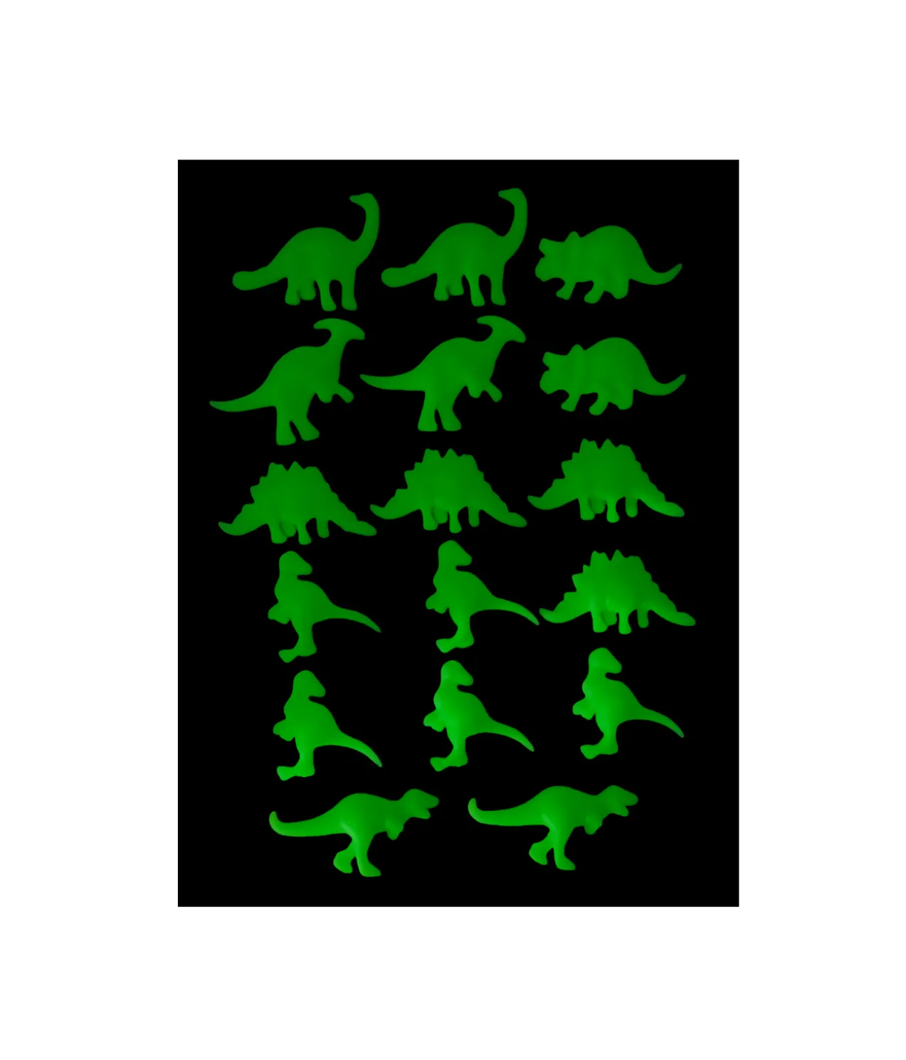Dinosaur Glow In Dark 6cm 16pk