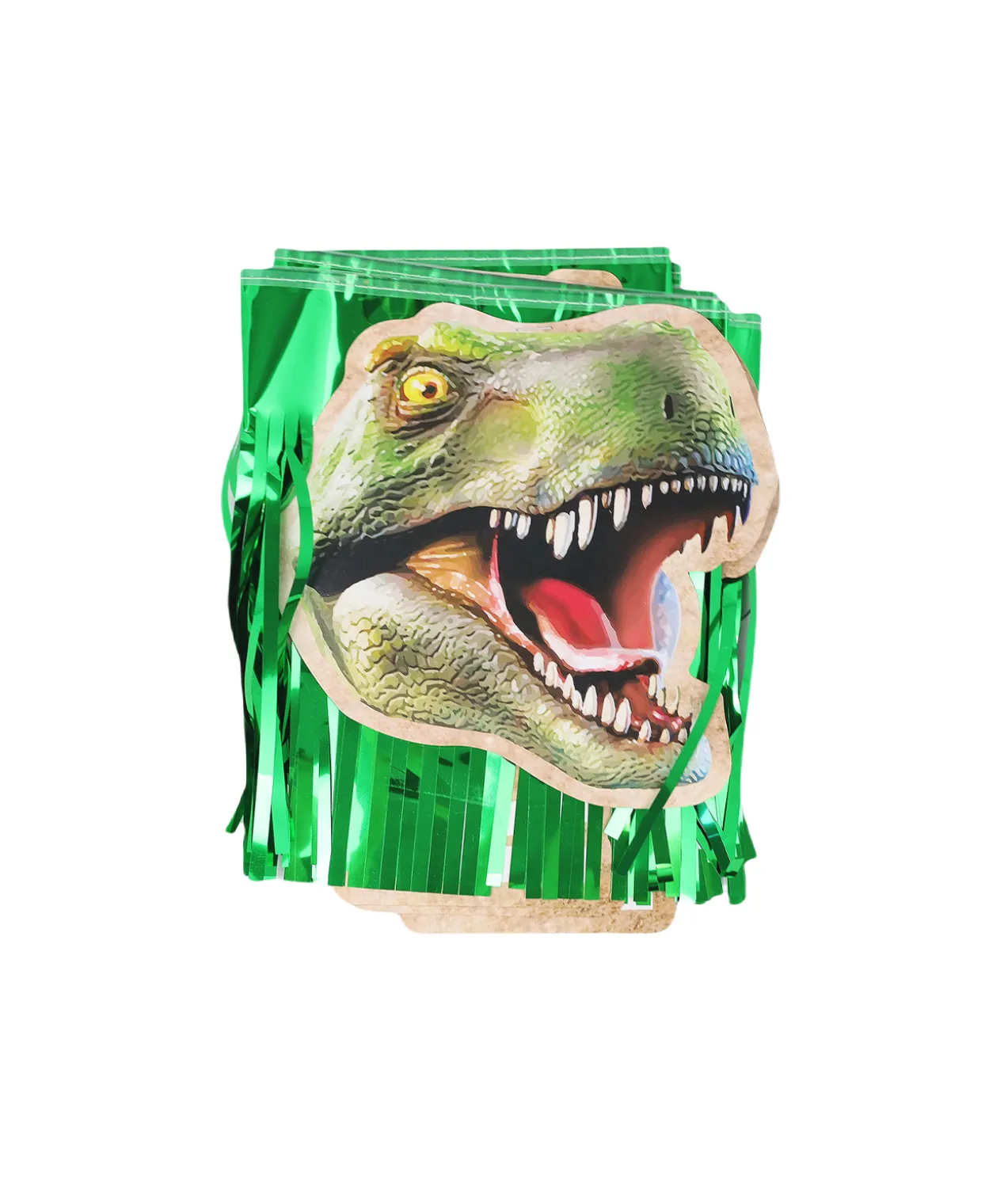 Dinosaur Green Foil Tassel Garland