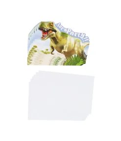 Dinosaur Invitation Card With Envelope 6pcs