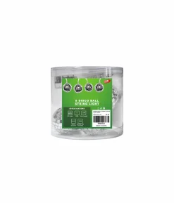 Disco Ball Cool White String Lights 8 LED