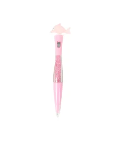 Dolphin Cartoon with LED Light Ballpoint Pen 17cm