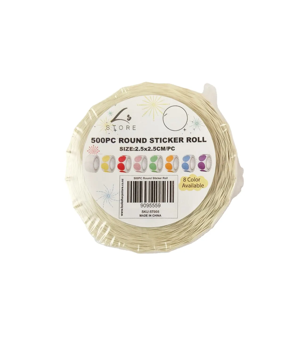 Dot Sticker Roll 2.5×2.5cm 500pc