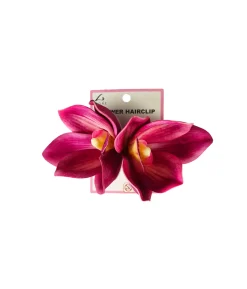 Double Cymbidium Flower Hairclip 15cm