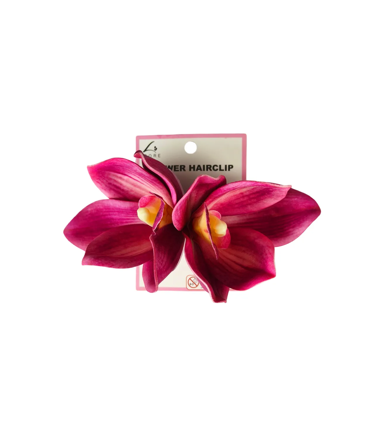 Double Cymbidium Flower Hairclip 15cm