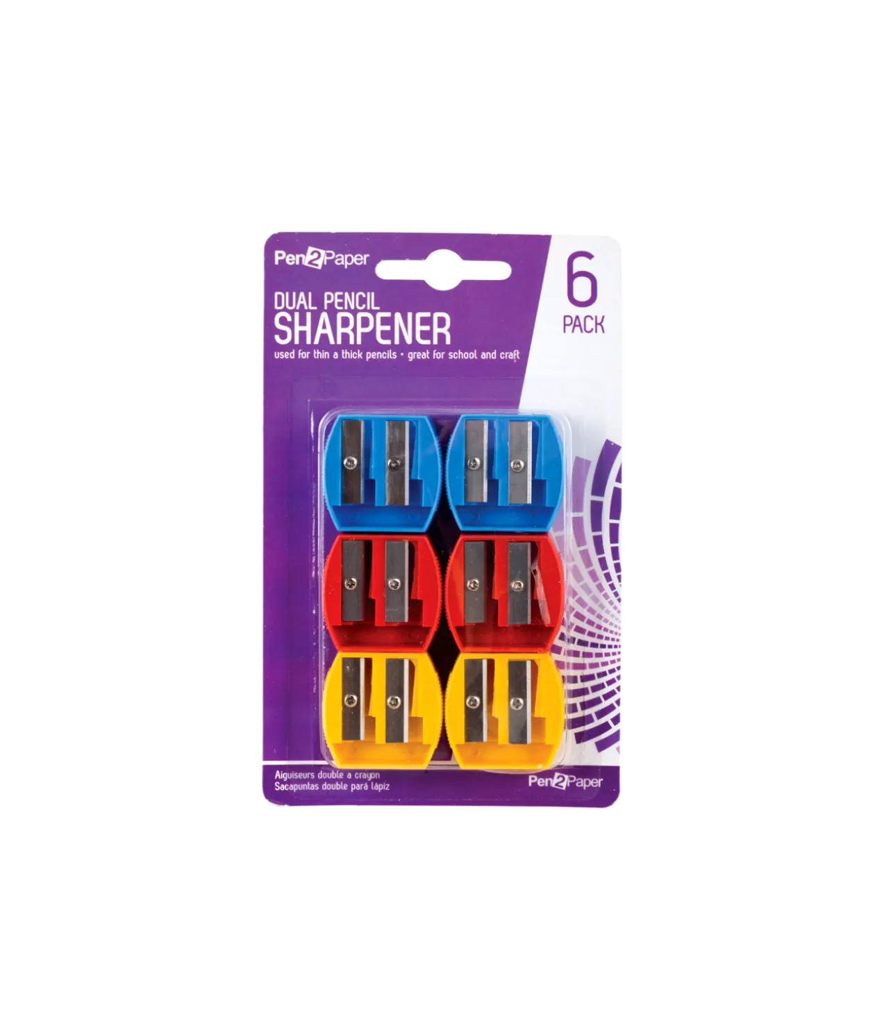 Double Pencil Sharpener 6pk