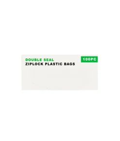 Double Seal Zip Lock Plastic Bags 100pc 18x17cm