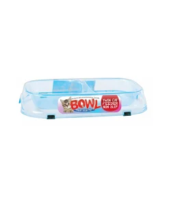 Double Transparent Cat Bowl