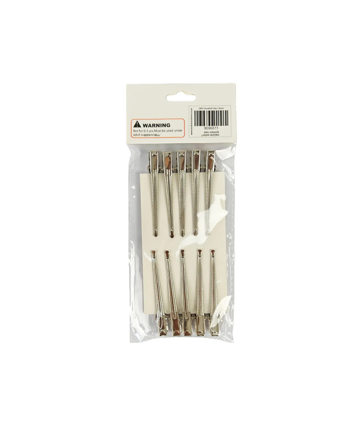 Duckbill Clip 7mmx7.5cm 10pc