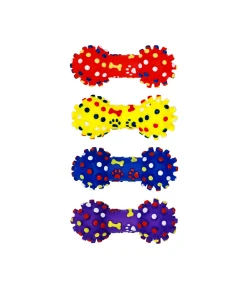 Dumbbell Squeaky Dog Toy Assorted
