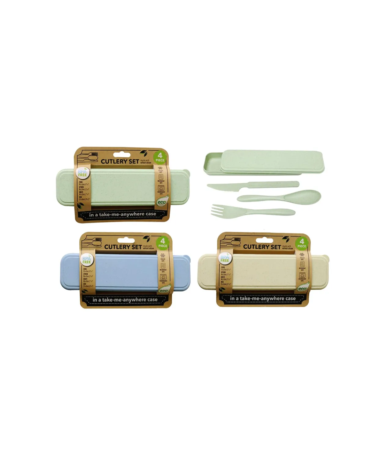 Eco-Friendly Cutlery Set Assorted 4pc
