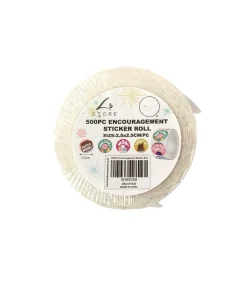 Encouragement Sticker Roll 2.5×2.5cm 500pc